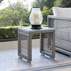 EEI-2922-GRY Aura Outdoor Patio Wicker Rattan Side Table by Modway