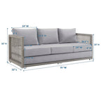EEI-2923 Aura Outdoor Patio Wicker Rattan Sofa by Modway