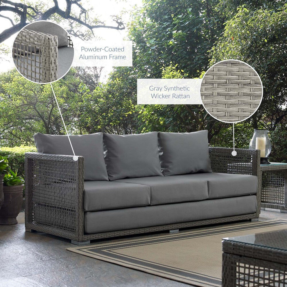 EEI-2923 Aura Outdoor Patio Wicker Rattan Sofa by Modway