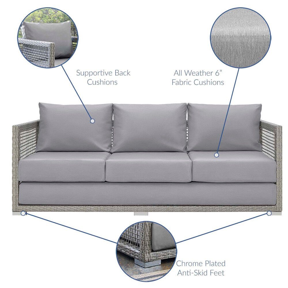 EEI-2923 Aura Outdoor Patio Wicker Rattan Sofa by Modway
