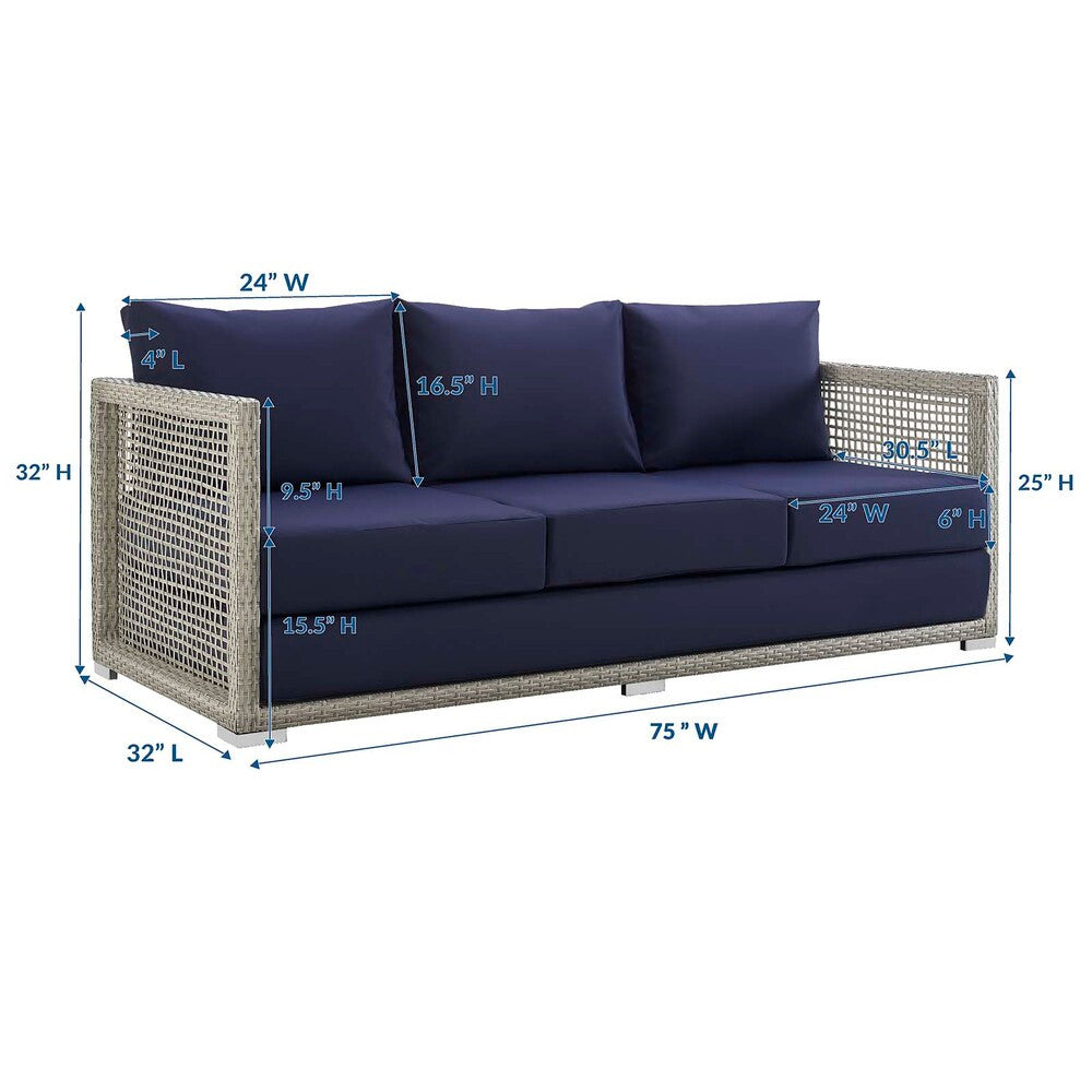 EEI-2923 Aura Outdoor Patio Wicker Rattan Sofa by Modway