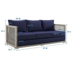 EEI-2923 Aura Outdoor Patio Wicker Rattan Sofa by Modway
