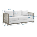 EEI-2923 Aura Outdoor Patio Wicker Rattan Sofa by Modway