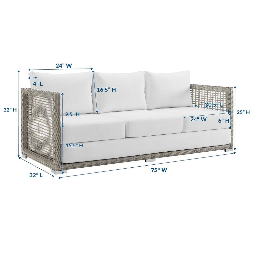 EEI-2923 Aura Outdoor Patio Wicker Rattan Sofa by Modway
