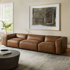 Modway Auren 3-Piece Upholstered Vegan Leather Modular Sofa by Modway-EEI-7132