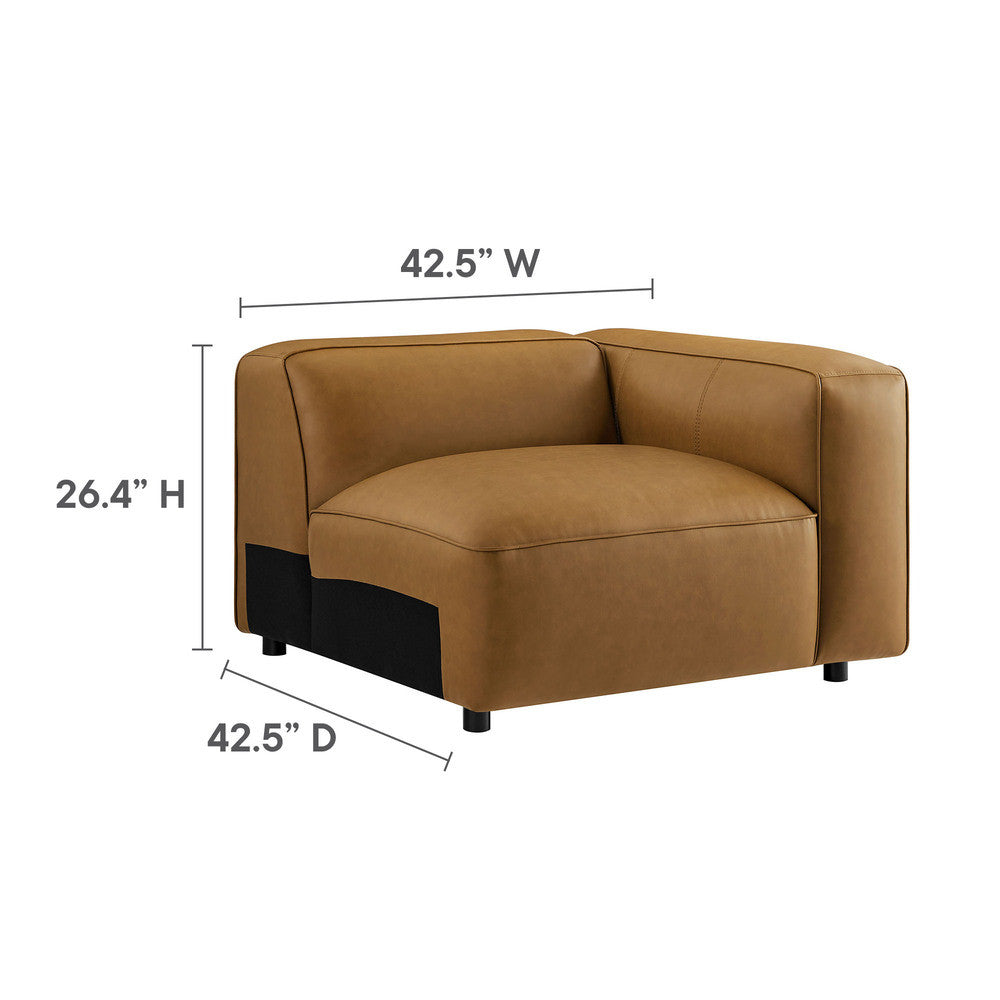 Modway Auren 4-Piece Vegan Leather Modular Sofa Set by Modway-EEI-7128