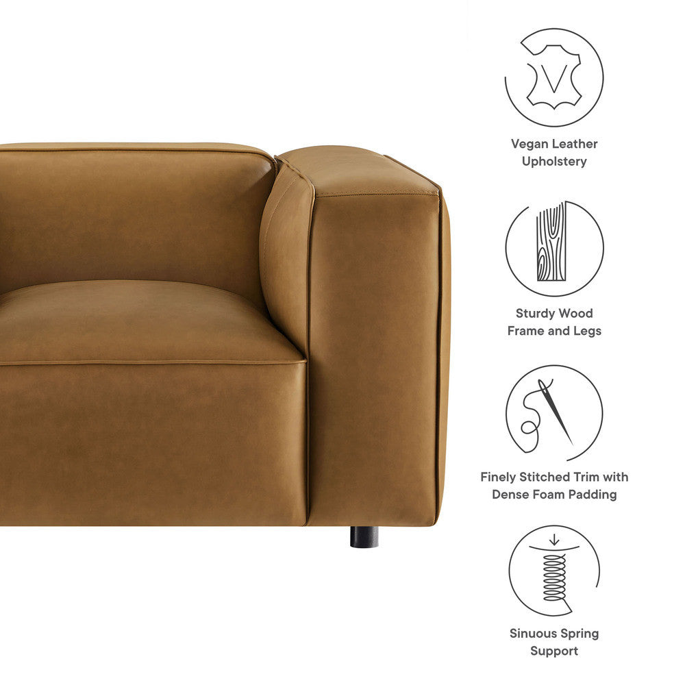 Modway Auren Upholstered Vegan Leather Modular Armchair by Modway-EEI-7120