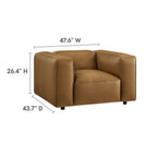 Modway Auren Upholstered Vegan Leather Modular Armchair by Modway-EEI-7120