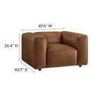 Modway Auren Upholstered Vegan Leather Modular Armchair by Modway-EEI-7120
