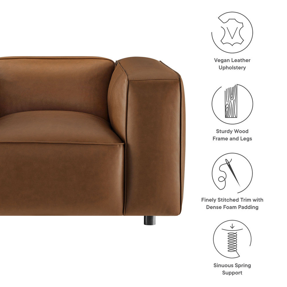 Modway Auren Upholstered Vegan Leather Modular Armchair by Modway-EEI-7120