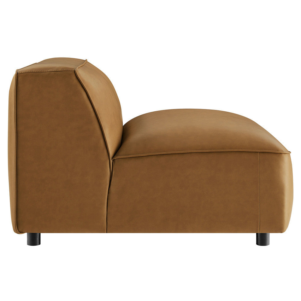 Modway Auren Upholstered Vegan Leather Modular Armless Chair by Modway-EEI-7121