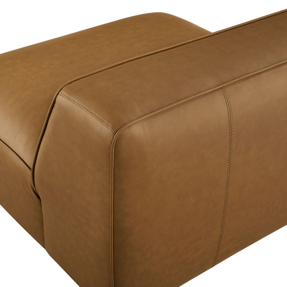 Modway Auren Upholstered Vegan Leather Modular Armless Chair by Modway-EEI-7121