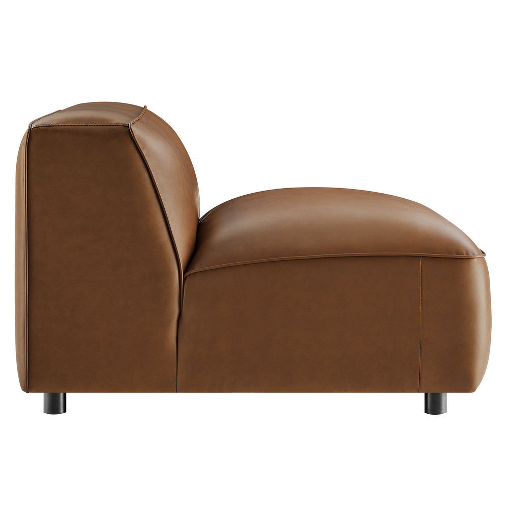 Modway Auren Upholstered Vegan Leather Modular Armless Chair by Modway-EEI-7121
