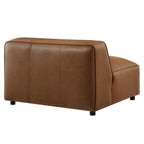 Modway Auren Upholstered Vegan Leather Modular Armless Chair by Modway-EEI-7121