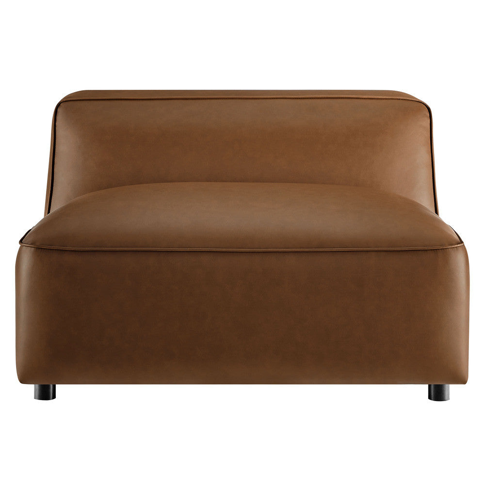 Modway Auren Upholstered Vegan Leather Modular Armless Chair by Modway-EEI-7121