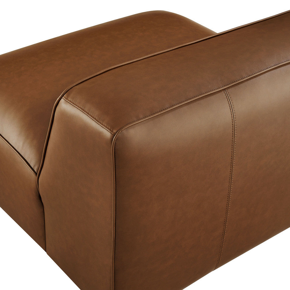 Modway Auren Upholstered Vegan Leather Modular Armless Chair by Modway-EEI-7121