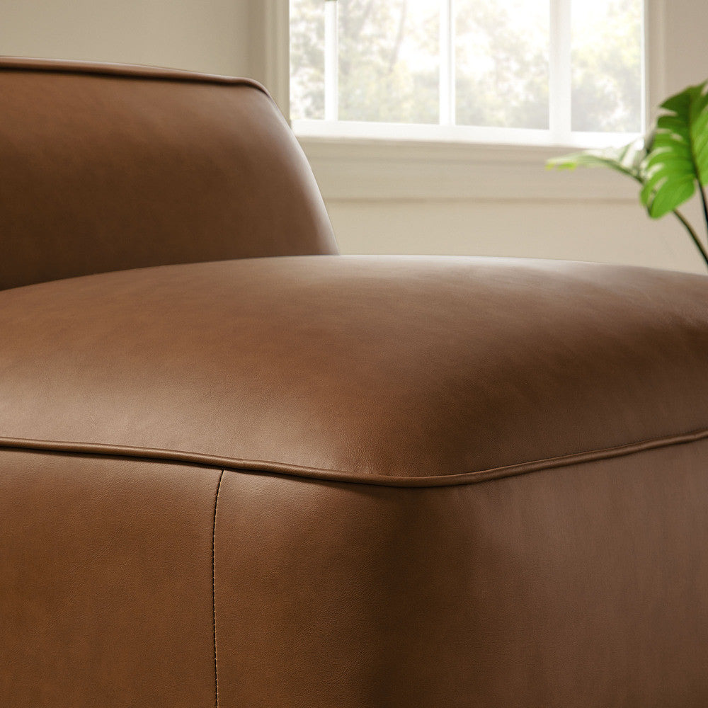 Modway Auren Upholstered Vegan Leather Modular Armless Chair by Modway-EEI-7121