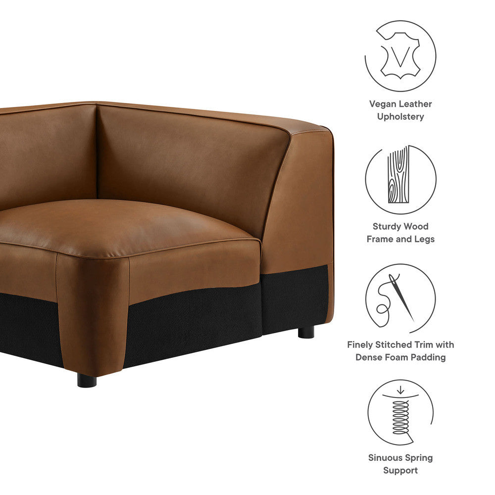 Modway Auren Upholstered Vegan Leather Modular Corner Chair by Modway-EEI-7123