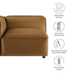 Modway Auren Upholstered Vegan Leather Modular Left Armchair by Modway-EEI-7124