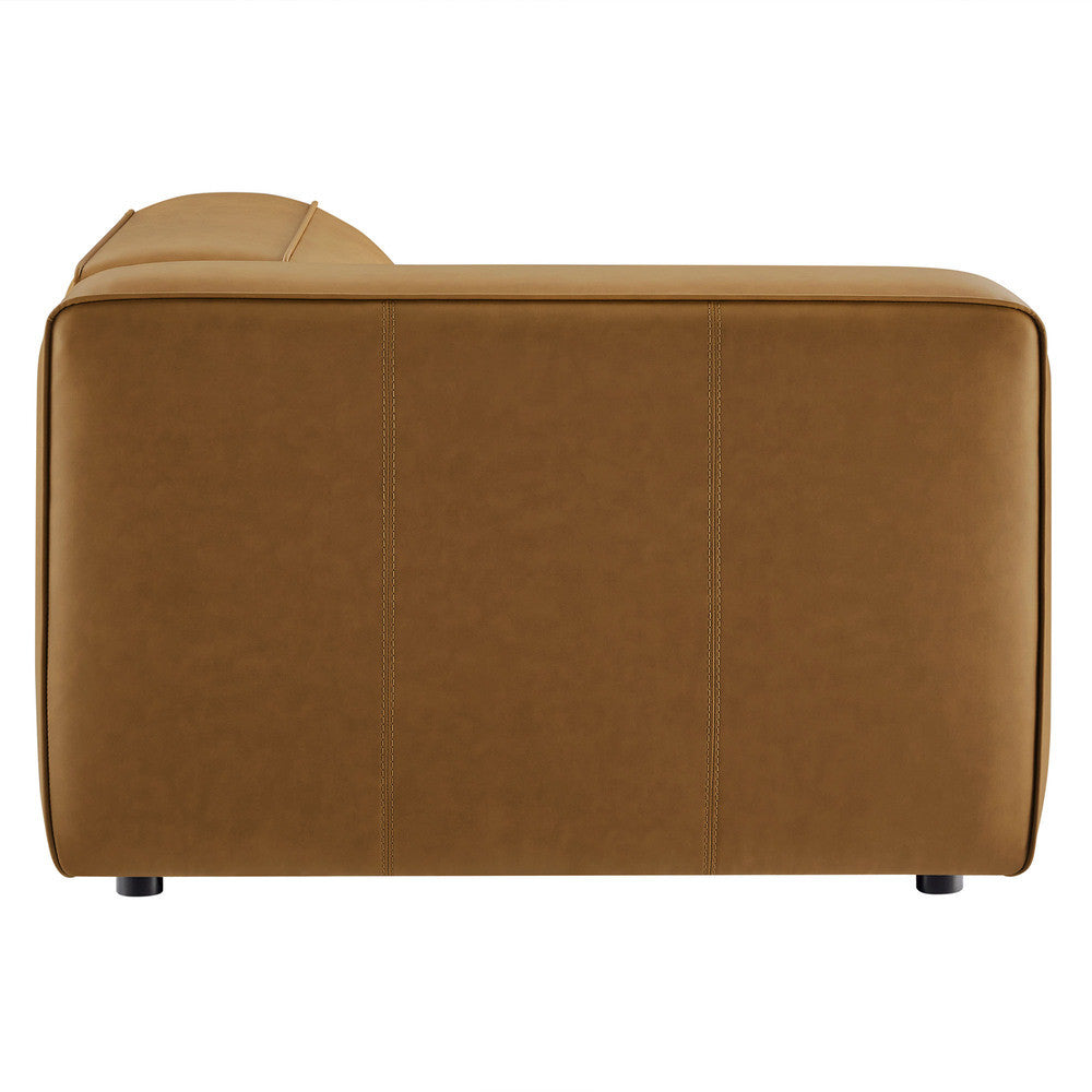 Modway Auren Upholstered Vegan Leather Modular Left Armchair by Modway-EEI-7124