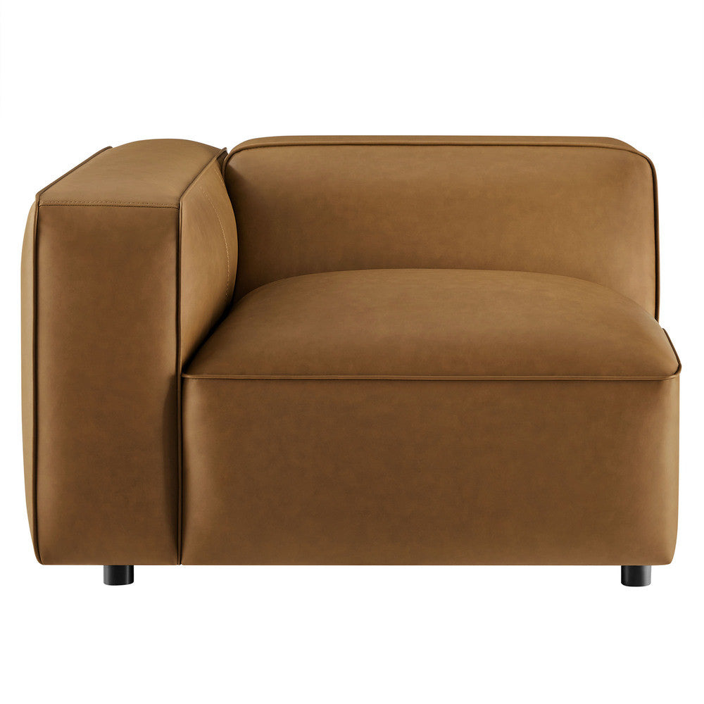 Modway Auren Upholstered Vegan Leather Modular Left Armchair by Modway-EEI-7124