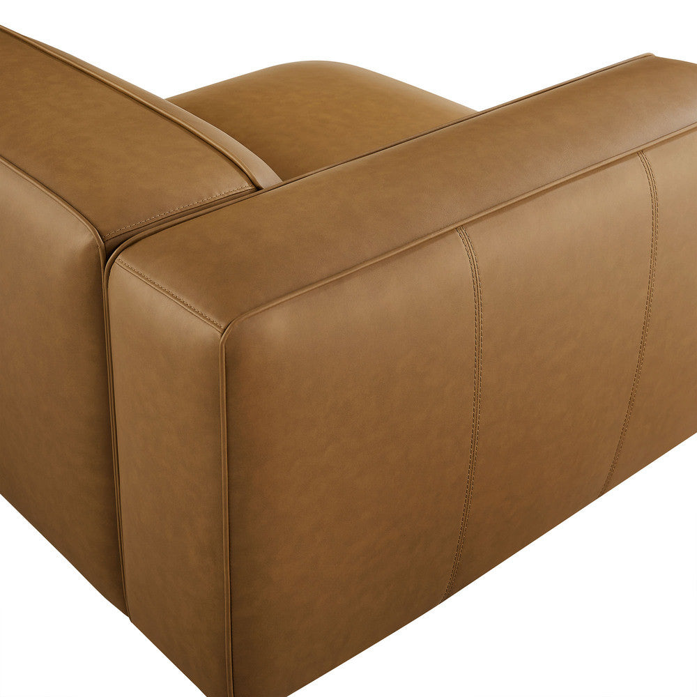Modway Auren Upholstered Vegan Leather Modular Left Armchair by Modway-EEI-7124
