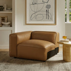 Modway Auren Upholstered Vegan Leather Modular Left Armchair by Modway-EEI-7124