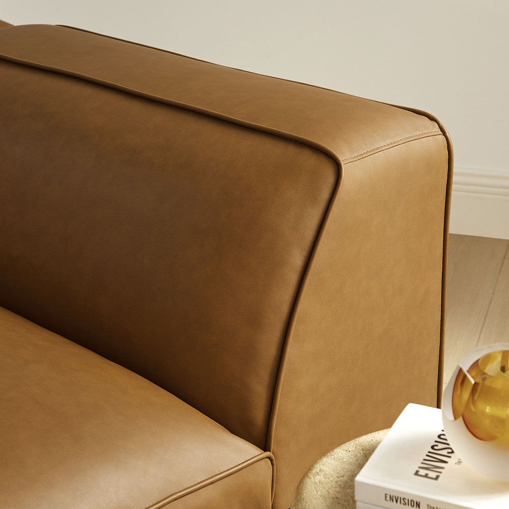 Modway Auren Upholstered Vegan Leather Modular Left Armchair by Modway-EEI-7124