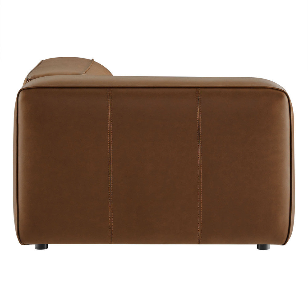 Modway Auren Upholstered Vegan Leather Modular Left Armchair by Modway-EEI-7124
