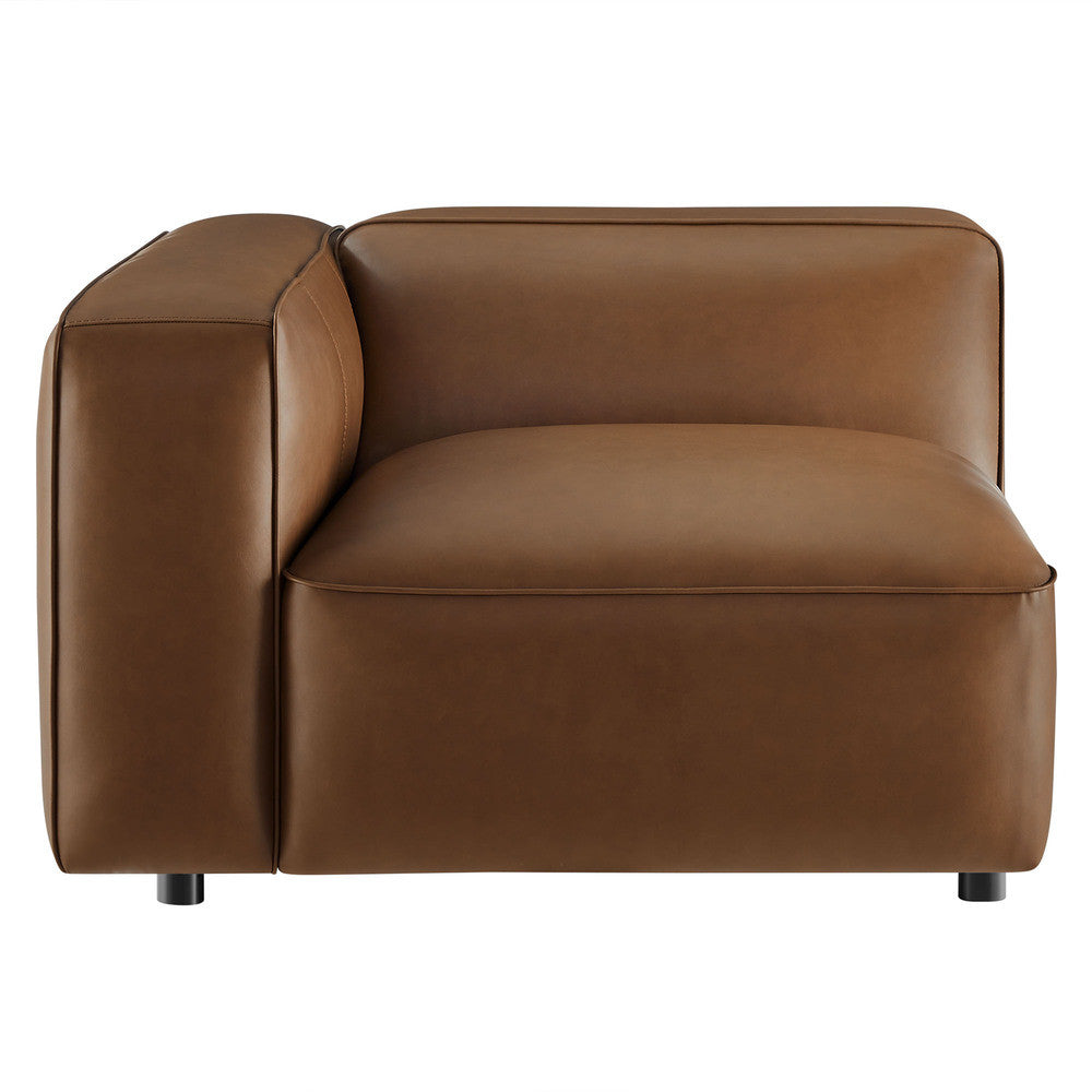 Modway Auren Upholstered Vegan Leather Modular Left Armchair by Modway-EEI-7124