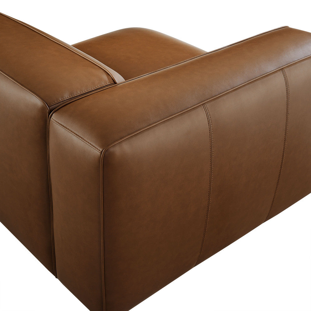 Modway Auren Upholstered Vegan Leather Modular Left Armchair by Modway-EEI-7124