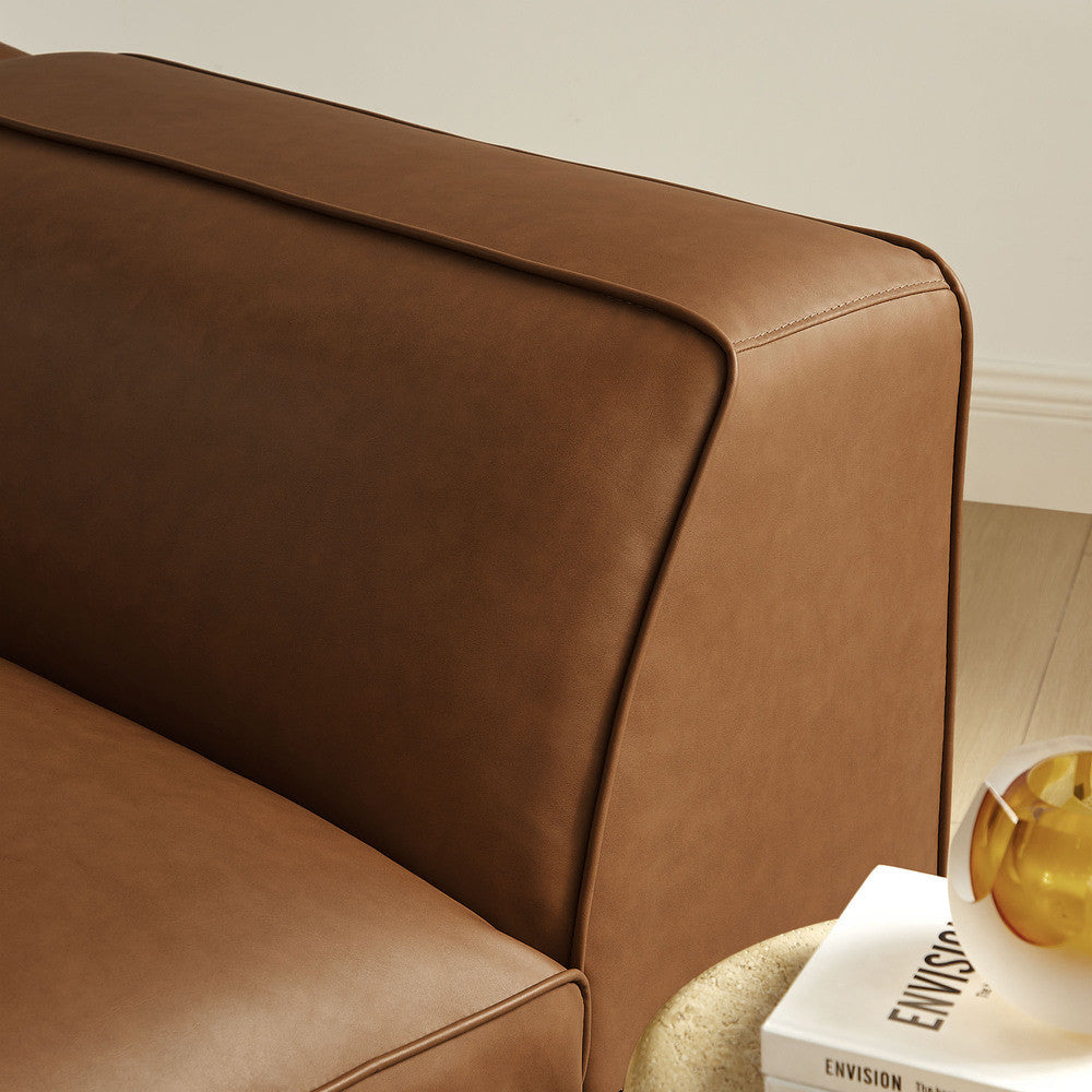 Modway Auren Upholstered Vegan Leather Modular Left Armchair by Modway-EEI-7124