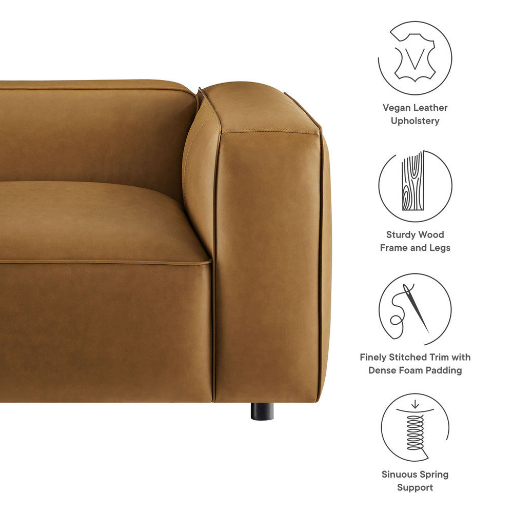 Modway Auren Upholstered Vegan Leather Modular Right Armchair by Modway-EEI-7122