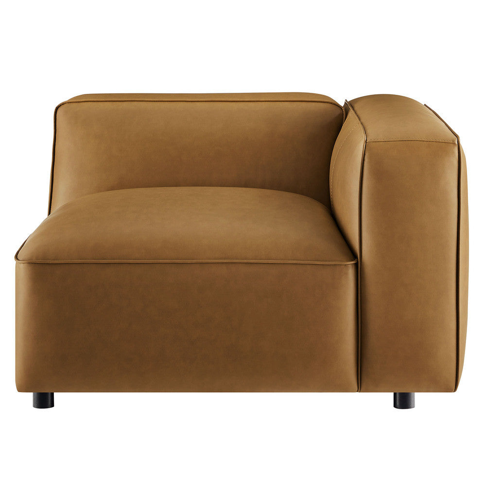 Modway Auren Upholstered Vegan Leather Modular Right Armchair by Modway-EEI-7122