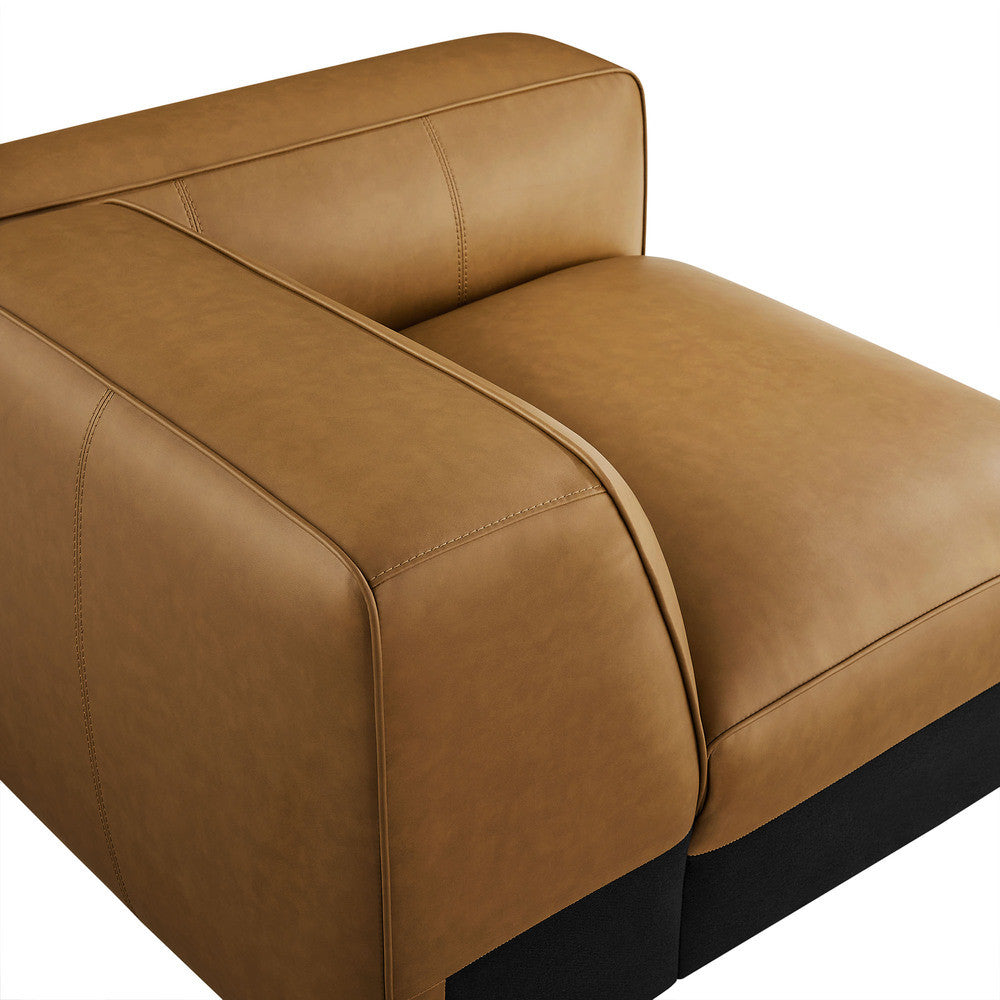 Modway Auren Upholstered Vegan Leather Modular Right Armchair by Modway-EEI-7122