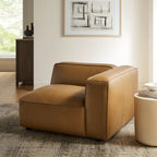 Modway Auren Upholstered Vegan Leather Modular Right Armchair by Modway-EEI-7122