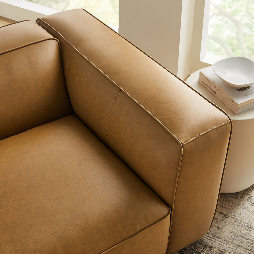 Modway Auren Upholstered Vegan Leather Modular Right Armchair by Modway-EEI-7122
