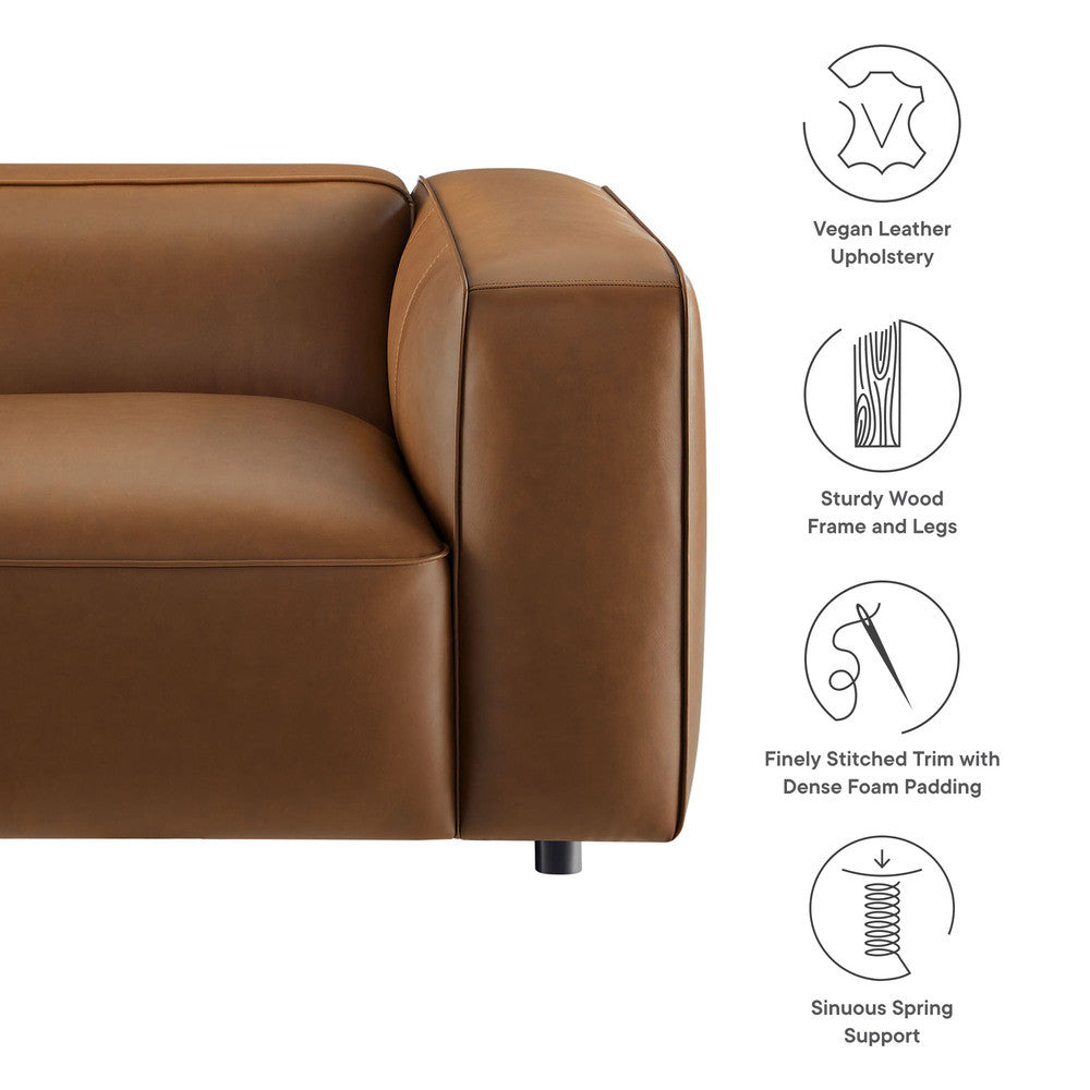 Modway Auren Upholstered Vegan Leather Modular Right Armchair by Modway-EEI-7122