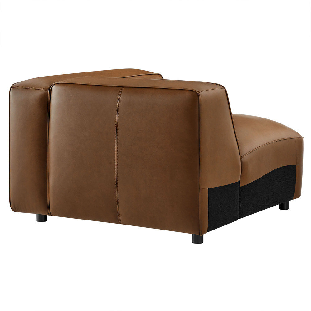 Modway Auren Upholstered Vegan Leather Modular Right Armchair by Modway-EEI-7122