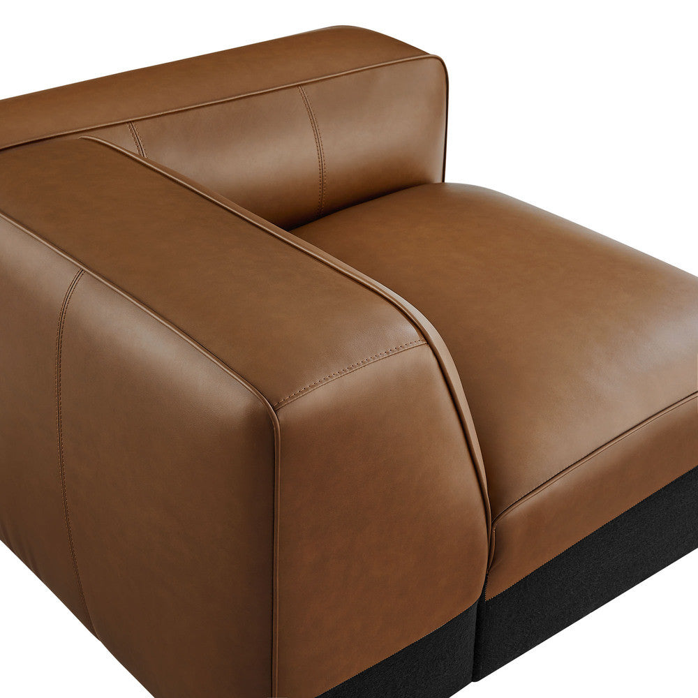 Modway Auren Upholstered Vegan Leather Modular Right Armchair by Modway-EEI-7122