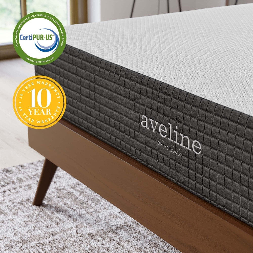 MOD-5338-WHI Aveline 10" Queen Mattress by Modway