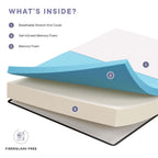 MOD-5338-WHI Aveline 10" Queen Mattress by Modway