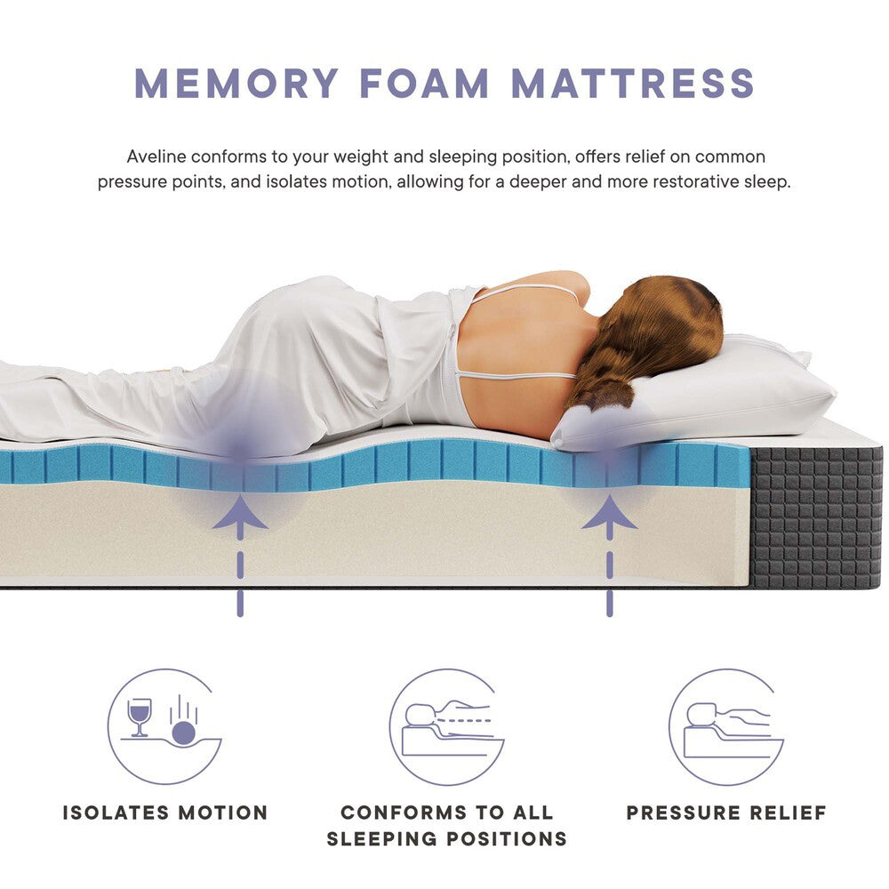 MOD-5487-WHI Aveline 10" Twin Mattress by Modway