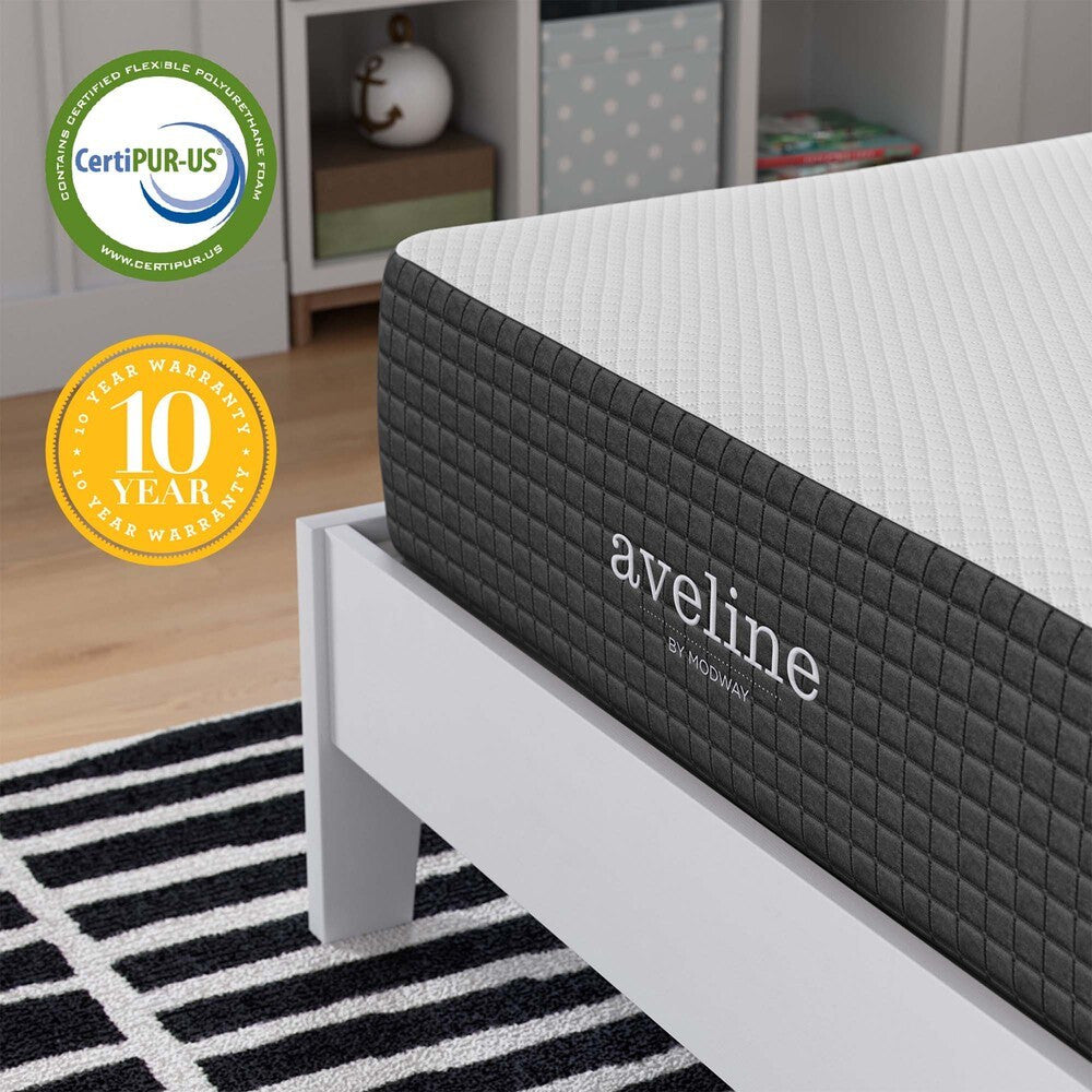MOD-5487-WHI Aveline 10" Twin Mattress by Modway
