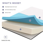 MOD-6599-WHI Aveline 12" Memory Foam Full Mattress by Modway