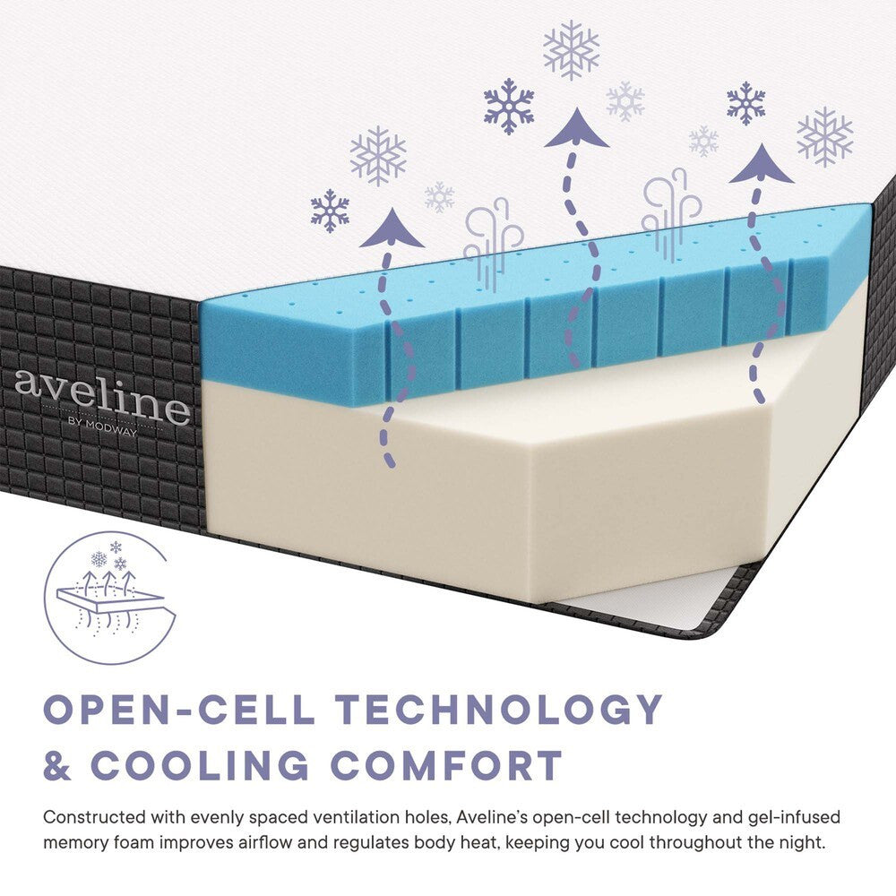 MOD-6599-WHI Aveline 12" Memory Foam Full Mattress by Modway