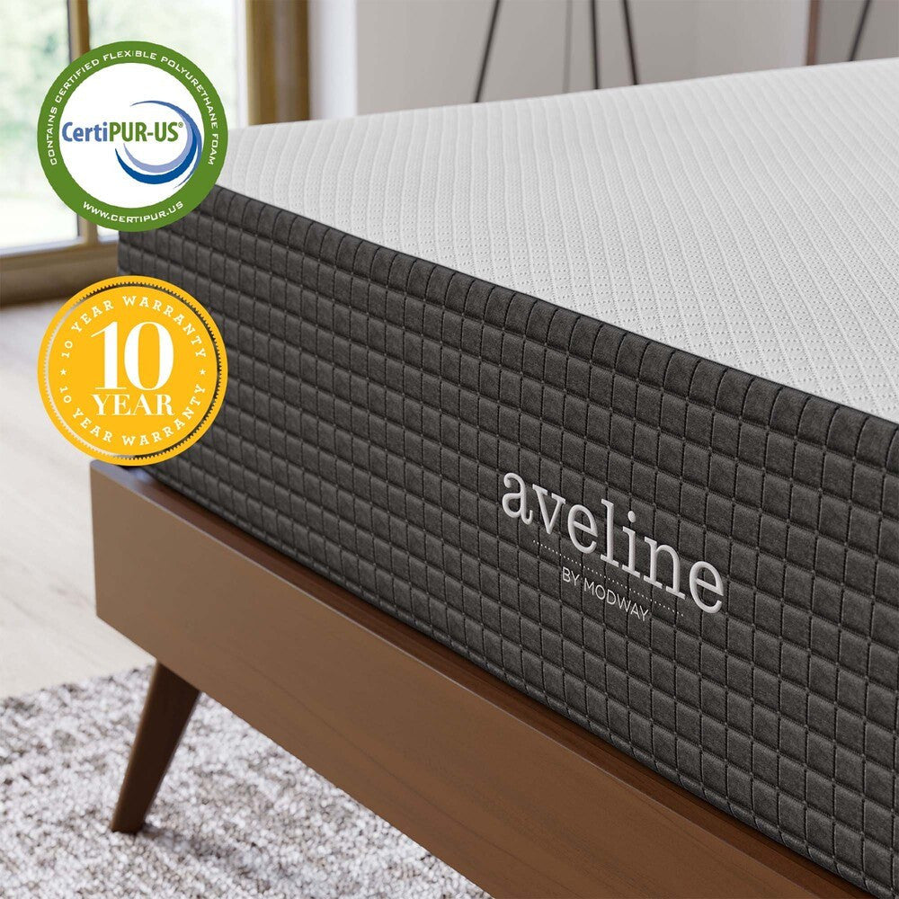 MOD-6600-WHI Aveline 12" Memory Foam Queen Mattress by Modway