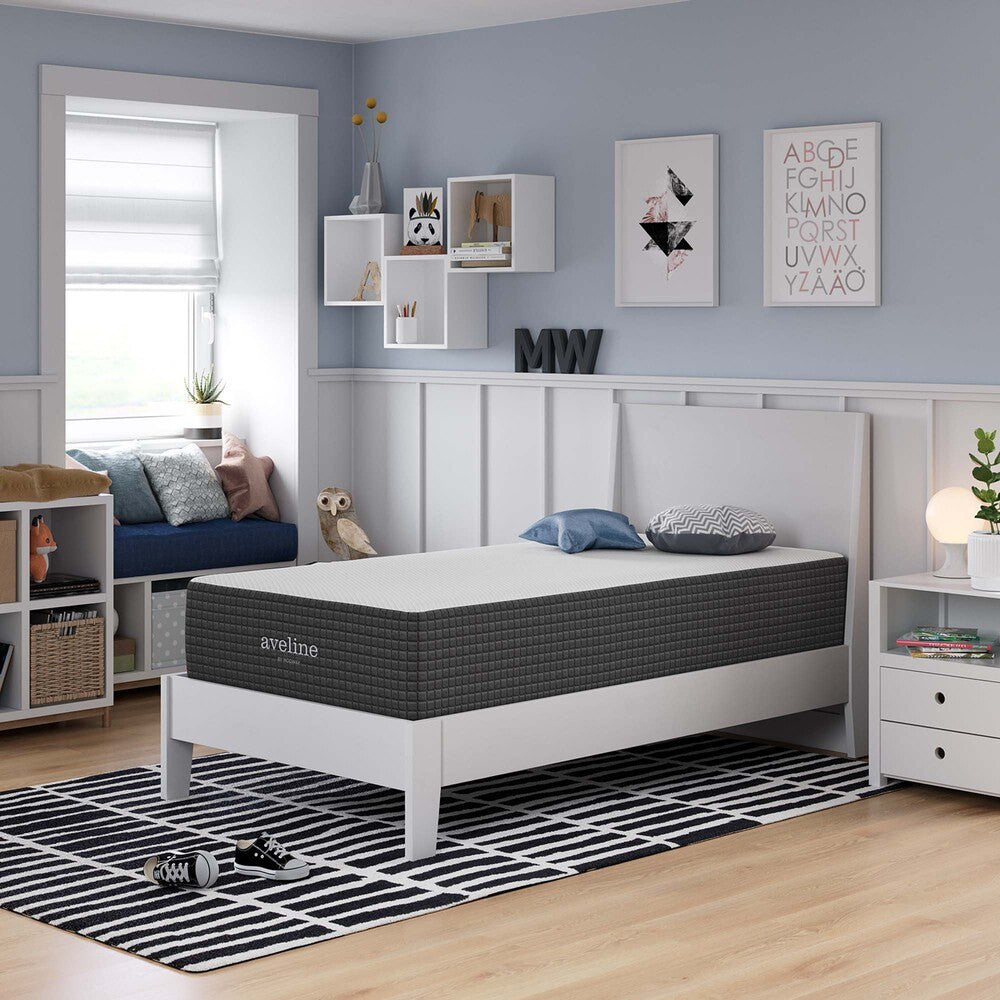 MOD-6598-WHI Aveline 12" Memory Foam Twin Mattress by Modway