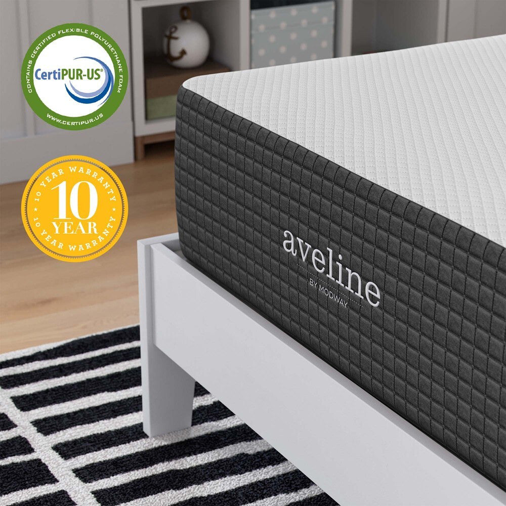 MOD-6598-WHI Aveline 12" Memory Foam Twin Mattress by Modway