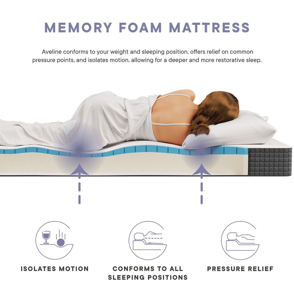 MOD-5345-WHI Aveline 6" Full Mattress by Modway
